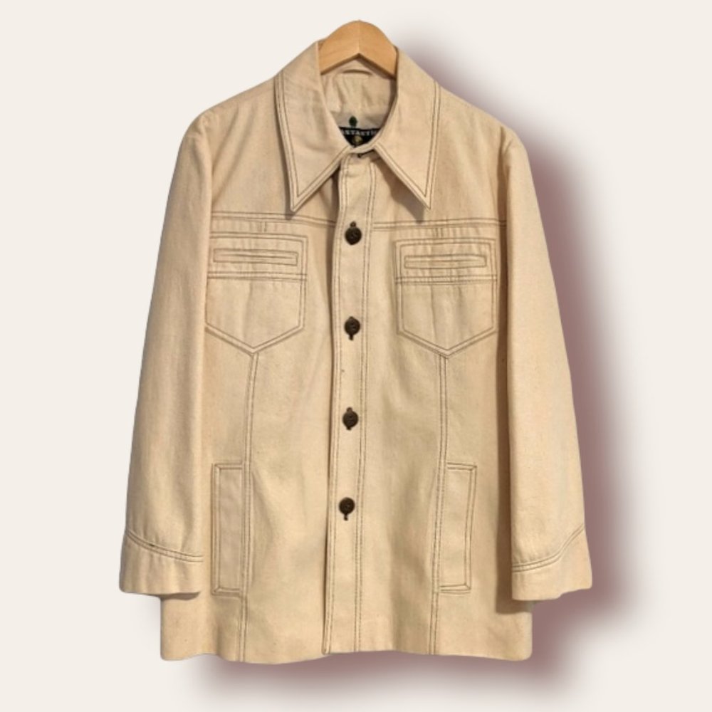 Vintage Cream Men's Jacket Coat